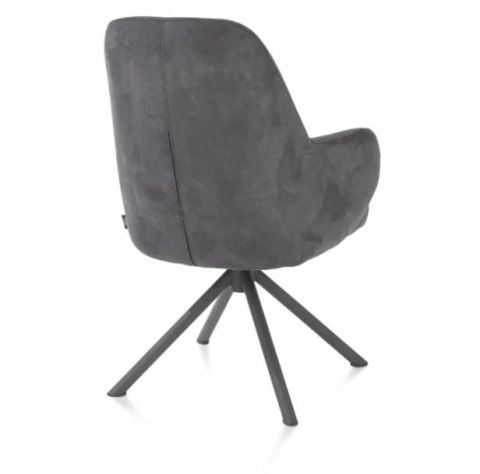 [na zamówienie] Fotel obrotowy Melle, mikrofibra Calabria - Antracyt/ podstawa metalowa