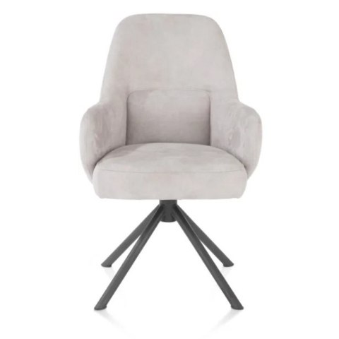 [na zamówienie] Fotel obrotowy Melle, mikrofibra Calabria - Kiesel/ podstawa metalowa