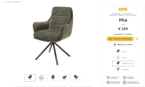 [na zamówienie] Krzesło Mia Henders& Hazel ciemnozielone