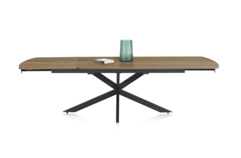 [K] Stół industrialny rozkładany ASPEN 200-278 cm, blat lity dąb, noga pająk