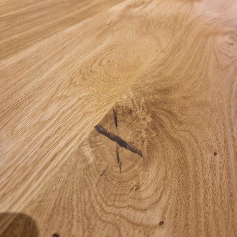 [K] Stół industrialny rozkładany ASPEN 200-278 cm, blat lity dąb, noga pająk