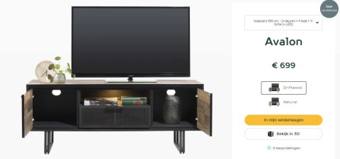 (R, defekt) Szafka RTV 150 cm H&H Avalon/ Avalox driftwood (R, defekt) Szafka RTV 150 cm H&H Avalon/ Avalox driftwood