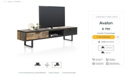 (M, defekt) Szafka RTV 200 cm H&H Avalon/ Avalox driftwood