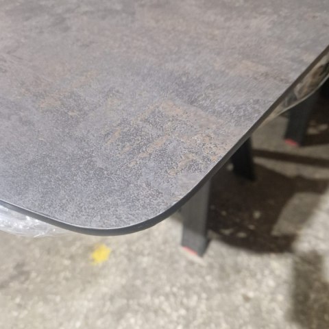 [T, od ręki DEFEKT#2] Największy stół rozkładany Pavalon 200-278x100 cm na centralnej nodze, blat Primo (HPL), kolor antracyt