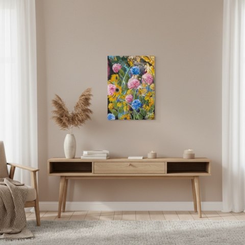 Nowoczesny obraz "Apogeum Lata" - kwiaty, słoneczniki 58x78 cm Nowoczesny obraz "Apogeum Lata" - kwiaty, słoneczniki 58x78 cm