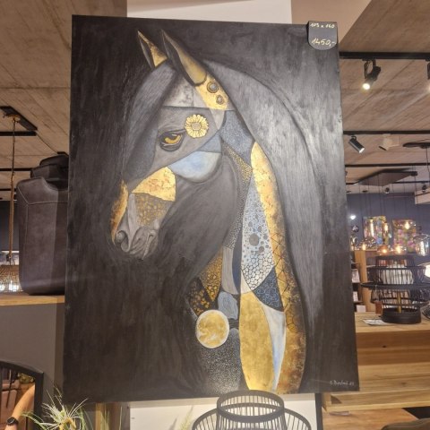 Obraz na sklejce "Arystokrata Nocy" 103x140 cm - unikatowe, ręcznie malowane dzieło S. Biedroń Obraz na sklejce "Arystokrata Nocy" 103x140 cm - unikatowe, ręcznie malowane dzieło S. Biedroń