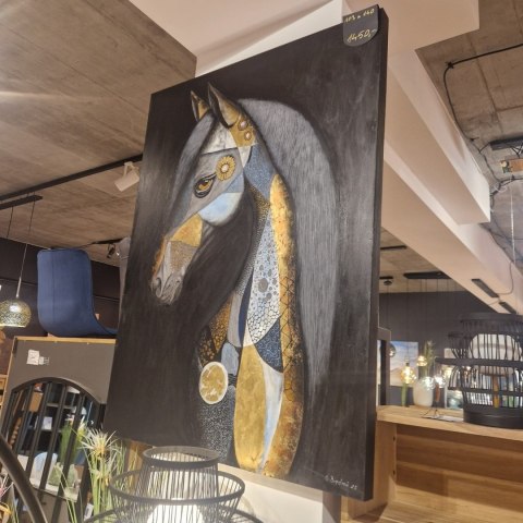 Obraz na sklejce "Arystokrata Nocy" 103x140 cm - unikatowe, ręcznie malowane dzieło S. Biedroń Obraz na sklejce "Arystokrata Nocy" 103x140 cm - unikatowe, ręcznie malowane dzieło S. Biedroń