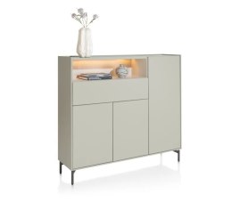 (R) Nowoczesna Komoda Dressette NOON Xooon 148 cm Silk Grey