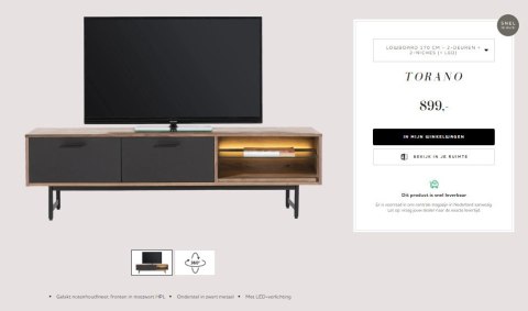 [R] Szafka RTV 170 cm Xooon Torano