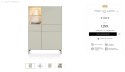 (R) Wysoka szafa/ witryna NOON Xooon z oświetleniem LED Silk Grey