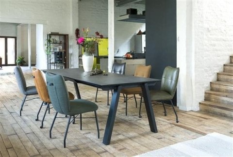 [R, od ręki] Stół rozkładany Henders & Hazel Stanford 200 +80 x 100 cm ceramika naszkle hartowanym