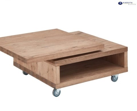 Stolik Kawowy Canova 80x80 Dębowy z Obrotowym Blatem Stolik Kawowy Canova 80x80 Dębowy z Obrotowym Blatem