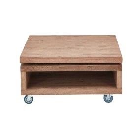 Stolik Kawowy Canova 80x80 Dębowy z Obrotowym Blatem