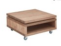 Stolik Kawowy Canova 80x80 Dębowy z Obrotowym Blatem