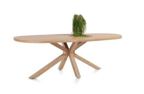 Henders & Hazel Stół Jadalniany Owalny Metalox/ Nyborg 210x110 cm, Centralna Noga Drewniana, Fornir Dąb Naturalny Henders & Hazel Stół Jadalniany Owalny Metalox/ Nyborg 210x110 cm, Centralna Noga Drewniana, Fornir Dąb Naturalny