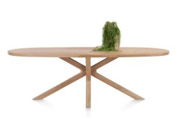 Henders & Hazel Stół Jadalniany Owalny Metalox/ Nyborg 240x110 cm, Centralna Noga Drewniana, Fornir Dąb Naturalny