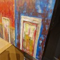 Obraz na sklejce "Złote Domy Północy" 103 x 140 cm - unikatowe, ręcznie malowane dzieło S. Biedroń