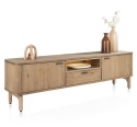 Szafka RTV ZADE 210 cm, fornir dębowy Dune, 2 drzwi, 1 szuflada, 1 nisza LED Szafka RTV ZADE 210 cm, fornir dębowy Dune, 2 drzwi, 1 szuflada, 1 nisza LED