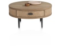Stolik Kawowy ZADE Okrągły Ø 75 cm, fornir dębowy Dune, 1 szuflada Stolik Kawowy ZADE Okrągły Ø 75 cm, fornir dębowy Dune, 1 szuflada