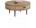 Stolik Kawowy ZADE Okrągły Ø 75 cm, fornir dębowy Dune, 1 szuflada Stolik Kawowy ZADE Okrągły Ø 75 cm, fornir dębowy Dune, 1 szuflada