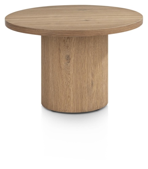 Stolik Kawowy ZADE Okrągły Ø 60 cm, fornir dębowy Dune, podstawa cylindryczna Stolik Kawowy ZADE Okrągły Ø 60 cm, fornir dębowy Dune, podstawa cylindryczna