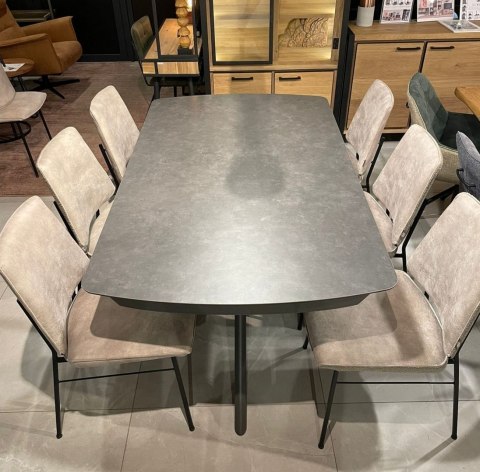 Krzesło Habufa Faas/ Fausto tkanina Rocky Jasnoszare