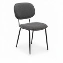 Krzesło do jadalni LEXI z wyborem tapicerki, podstawa metalowa czarna, z uchwytem