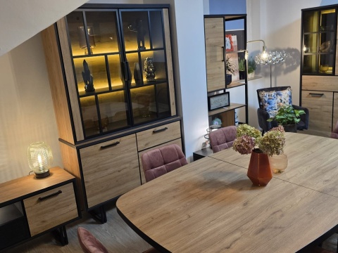 (M) Kredens/ witryna Henders& Hazel Avalon/ Avalox natural VINTAGE OAK