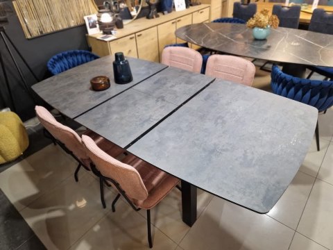 [M, od ręki defekt #1] ANTRACYT Stół rozkładany H&H Palace 190 + 60 x 110 cm 4 klasyczne nogi