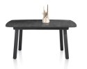[M, od ręki defekt #1] ANTRACYT Stół rozkładany Henders& Hazel Palace 160 + 50 x 110 cm antracyt klasyczne 4 nogi