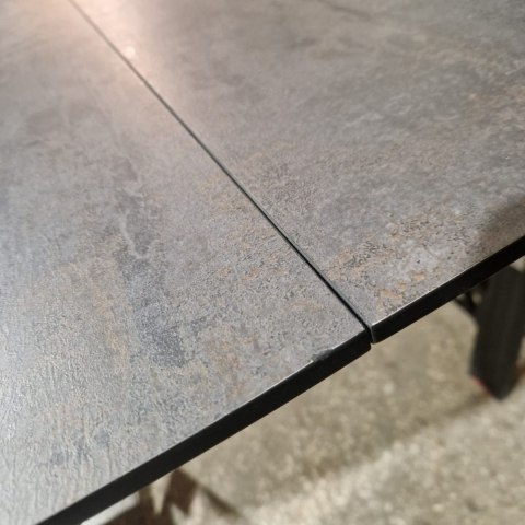 [M, od ręki defekt #1] ANTRACYT Stół rozkładany Henders& Hazel Palace 160 + 50 x 110 cm antracyt klasyczne 4 nogi