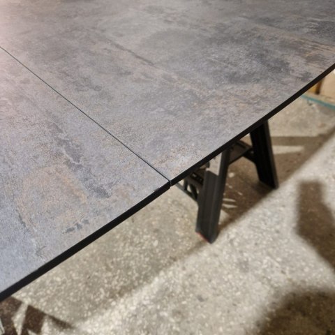 [M, od ręki defekt #1] ANTRACYT Stół rozkładany Henders& Hazel Palace 160 + 50 x 110 cm antracyt klasyczne 4 nogi