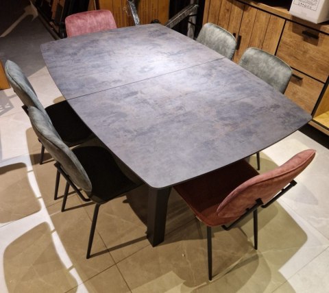 [M, od ręki defekt #1] ANTRACYT Stół rozkładany Henders& Hazel Palace 160 + 50 x 110 cm antracyt klasyczne 4 nogi