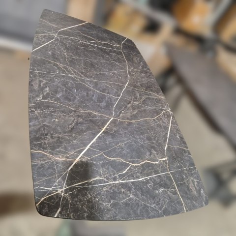 [M, od ręki defekt #1] ONYX Stół Henders& Hazel Palace ciemny marmur 190+ 60 x 110 cm klasyczne 4 nogi