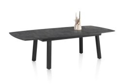 [M, od ręki defekt #2] ANTRACYT Stół rozkładany H&H Palace 190 + 60 x 110 cm 4 klasyczne nogi