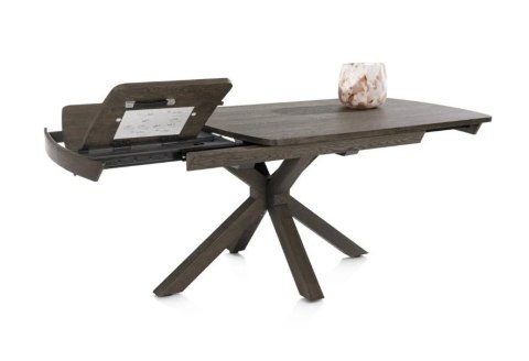 (R, od ręki) Stół rozkładany Henders & Hazel Nyon 140-190x100 cm, fornir dębowy, kolor bazalt (R, od ręki) Stół rozkładany Henders & Hazel Nyon 140-190x100 cm, fornir dębowy, kolor bazalt