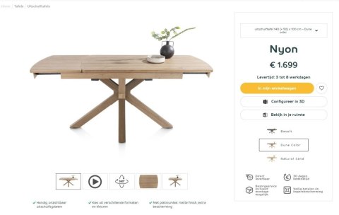 (R, od ręki) Stół rozkładany Henders & Hazel Nyon 140-190x100 cm, fornir dębowy, kolor dune natural (R, od ręki) Stół rozkładany Henders & Hazel Nyon 140-190x100 cm, fornir dębowy, kolor dune natural