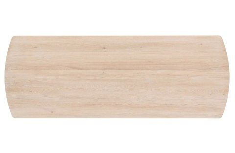 Stół do jadalni NIORA 240x100 cm, blat fornir dębowy naturalny, nogi metalowe Silk Grey