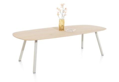 Stół jadalniany Xooon NIORA 240 x 115 cm- Dąb Naturalny Fornir Nogi Metal