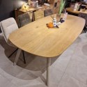 Stół jadalniany Xooon NIORA 240 x 115 cm- Dąb Naturalny Fornir Nogi Metal