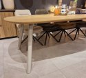 Stół jadalniany Xooon NIORA 240 x 115 cm- Dąb Naturalny Fornir Nogi Metal