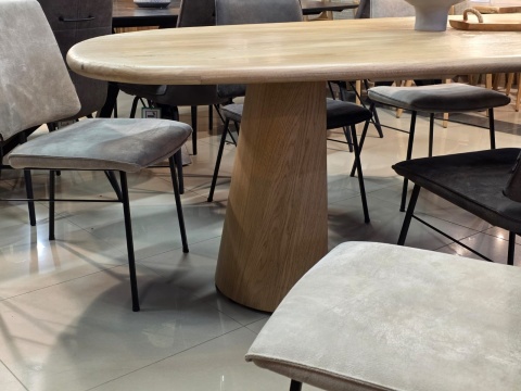 Stół Xooon Arawood | Trenton 270 x 120 cm natural lity bielony dąb