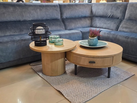 Zestaw Stolików Kawowych ZADE Ø 75/Ø 60 cm (Dune) - Happy@Home