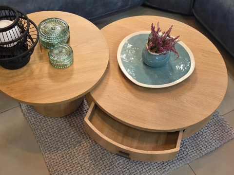 Zestaw Stolików Kawowych ZADE Ø 75/Ø 60 cm (Dune) - Happy@Home