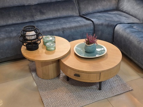 Zestaw Stolików Kawowych ZADE Ø 75/Ø 60 cm (Dune) - Happy@Home