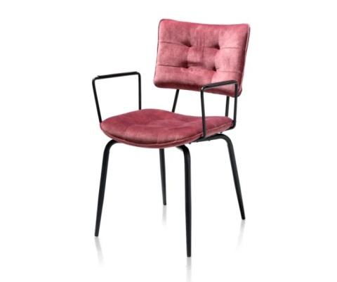 [na zamówienie] Krzesło H&H Manou burgundy/ podłokietnik