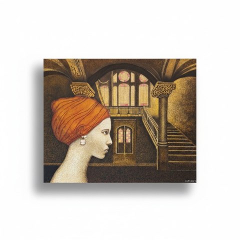 Duży obraz "Strażniczka Wspomnień" S. Biedroń 100x80 cm