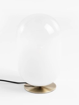 Lampa Stołowa MILKY, Szklana Kula z Efektem Gradientu, Podstawa Złota - Coco Maison (53226-WIT)