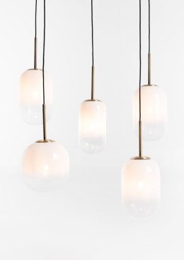 Lampa Wisząca MILKY 5-punktowa, Szklane Kule z Gradientem, Złota - Coco Maison (53223-WIT)
