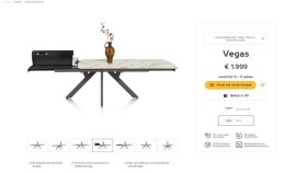 (M#3) Stół Henders& Hazel Vegas 200+ 80 x 100 cm ceramika na szkle hartowanym